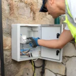 Application of outdoor waterproof electrical boxes and internal close up pictures