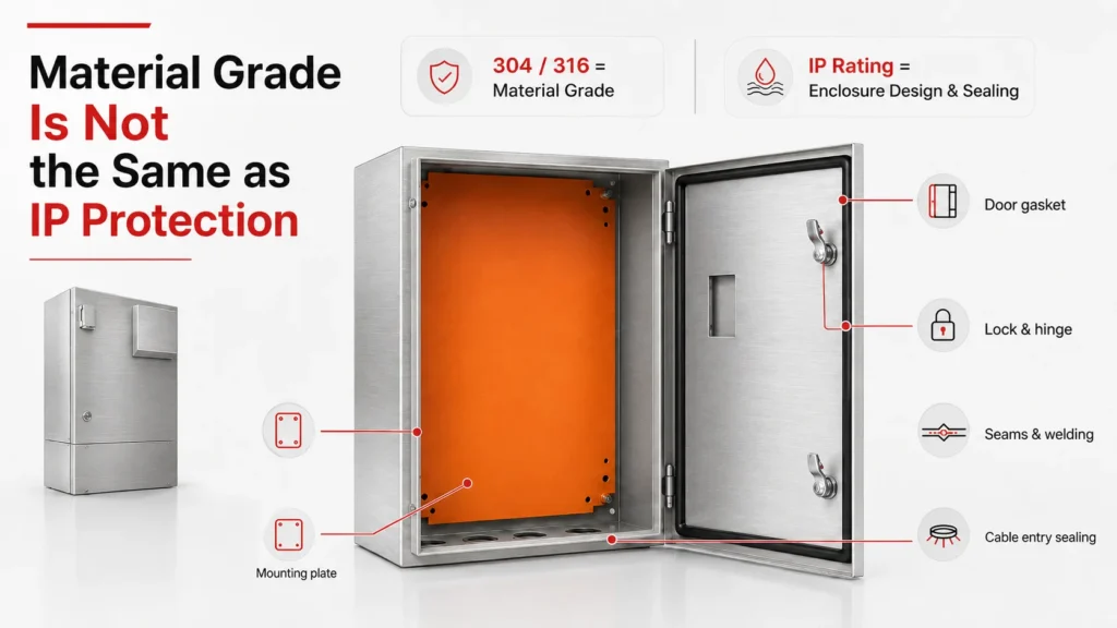 stainless steel enclosure material vs ip rating explained