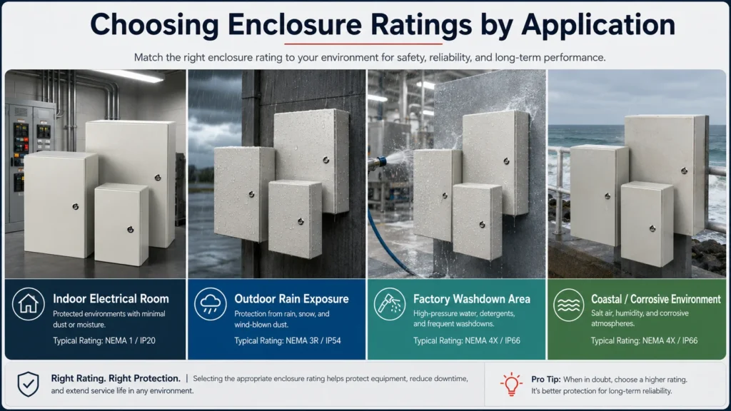 choosing enclosure ratings by application