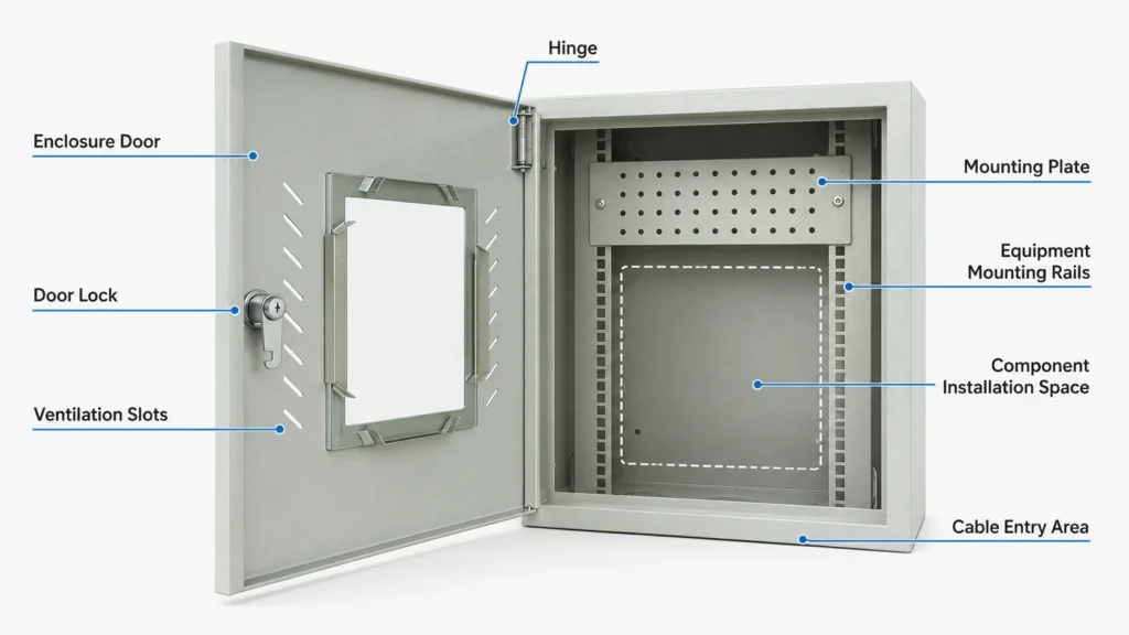 electrical enclosure internal structure