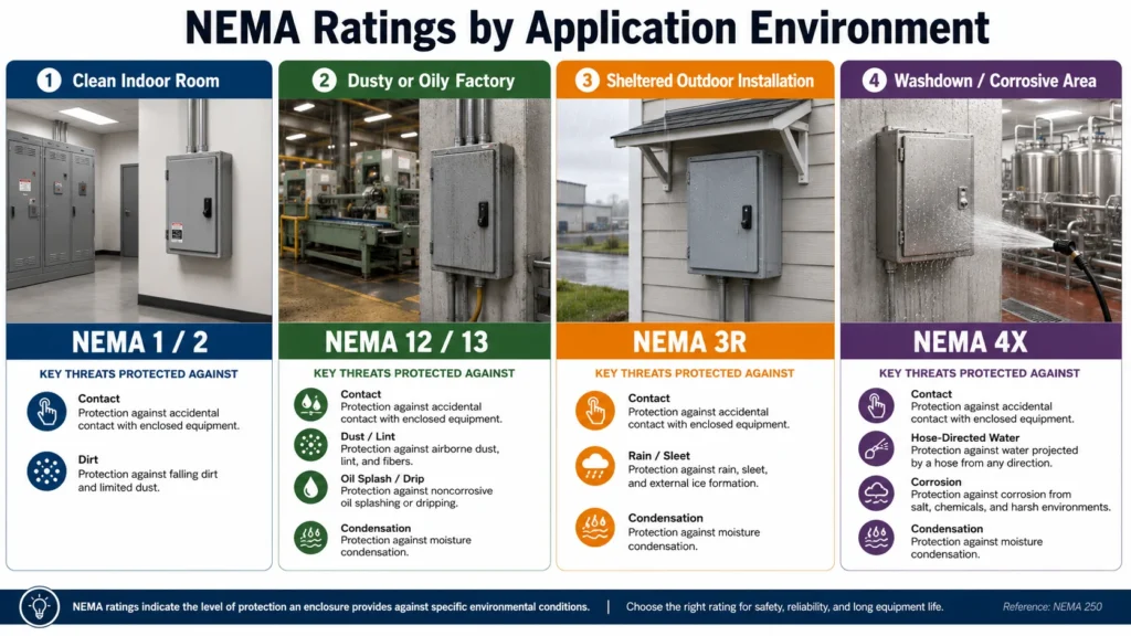 nema ratings by application environment