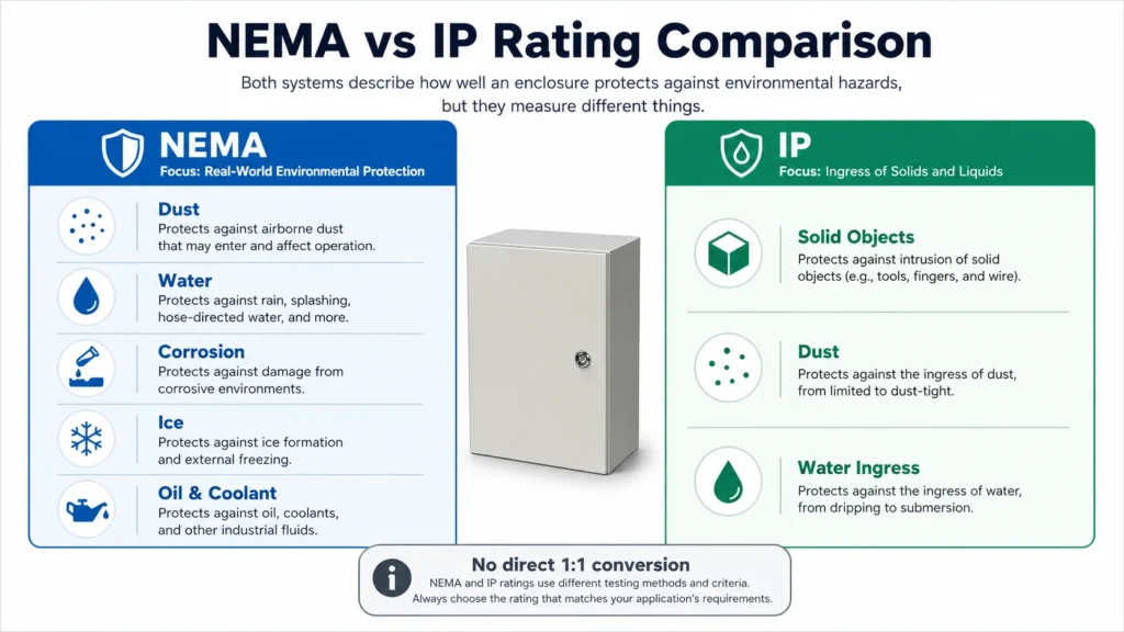 nema vs ip rating comparison chart