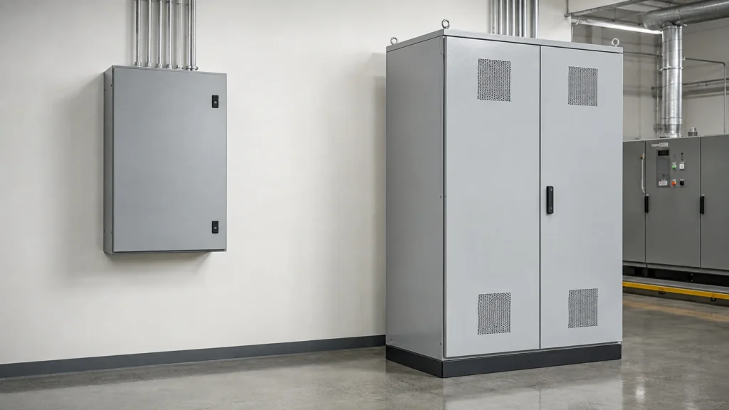 wall mount vs floor standing enclosure